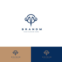 Professional Letter M Monogram Logo Design Template for Modern Branding | Fully Editable
