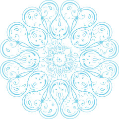 Beautiful flower art and mandala vector design