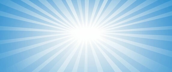 Obraz premium Abstract light blue sunburst background.