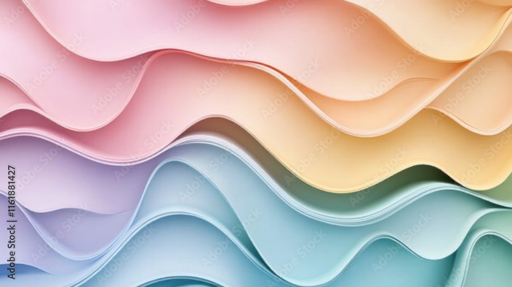 Poster a colorful wave with a rainbow pattern