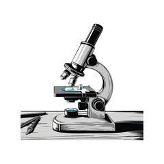 microscope vector art