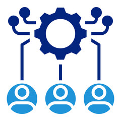 Resource Allocation Icon Element For Design