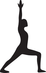 Fototapeta premium Warrior Two Yoga Pose for Core Strength and Balance Illustration