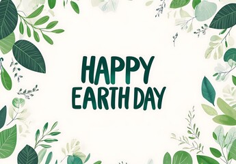 Earth Day logo design with text HAPPY EARTH DAY