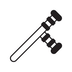 baton glyph icon with white background vector stock illustration