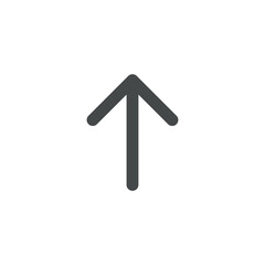 Modern arrow up icon for vertical navigation. Suitable for scroll-to-top buttons, apps, and UI designs