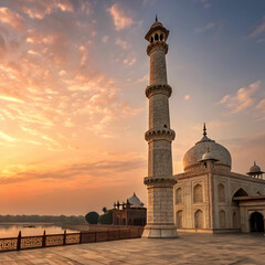Obraz premium spiritual minaret symbolizes ancient Indian culture