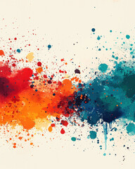 Fototapeta premium Vibrant abstract ink splatter with bold gradient colors