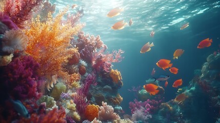 Vibrant Coral Reef Fish Underwater Scene