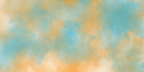 Abstract colorful and bright painted watercolor background design, Watercolor paper texture background with cloudy stains and splashes, multicolor pastel rainbow gradient colors watercolor grunge.