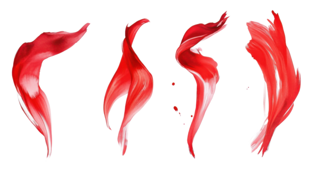 red paint stain transparent background