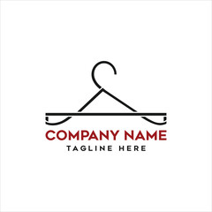 Clothing Hanger Clothes Fashion logo vector illustration