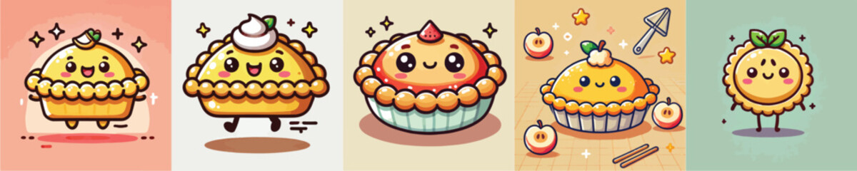 Pancake animation vector collection