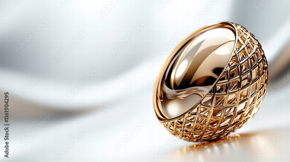 Aufkleber High Fidelity Rendering of a Gold Cryptocurrency Coin in a Digital Blockchain Environment