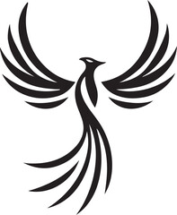 Phoenix Bird Rise From Ashes Tattoo Graphic Design for Rebirth
