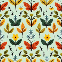 Floral Symphony Pattern and Background Wallpaper