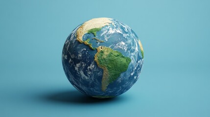 Fototapeta premium A blue and green globe of the earth