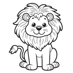 tiger line art on white background 