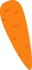 Isolated carrot without leaf icon.
carrot vegetable.
Orange carrot clipart.
Transparent background.