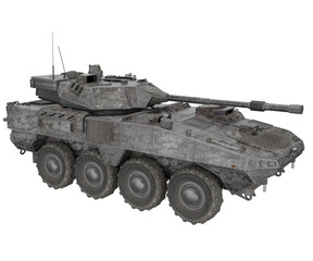 Fototapeta premium 3d rendering armored military vehicle isolated on white background.