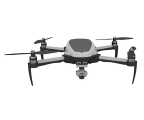 3d rendering drone with camera