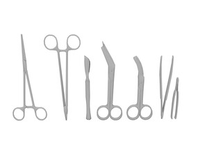 3d rendering surgical instrument set