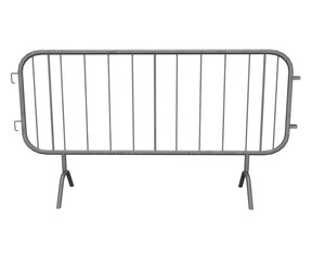3d rendering metal barricade fence