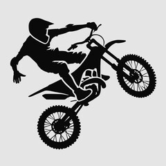 Fototapeta premium very simple extreme sports silhouette in black color on a white background