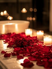 Valentine's Day collection showcasing exquisite heart-shaped chocolates on a white plate, complemented by a red rose and a personalized love note, perfect for romantic gifts.