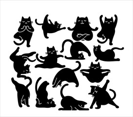 Yoga Cats Vector.eps