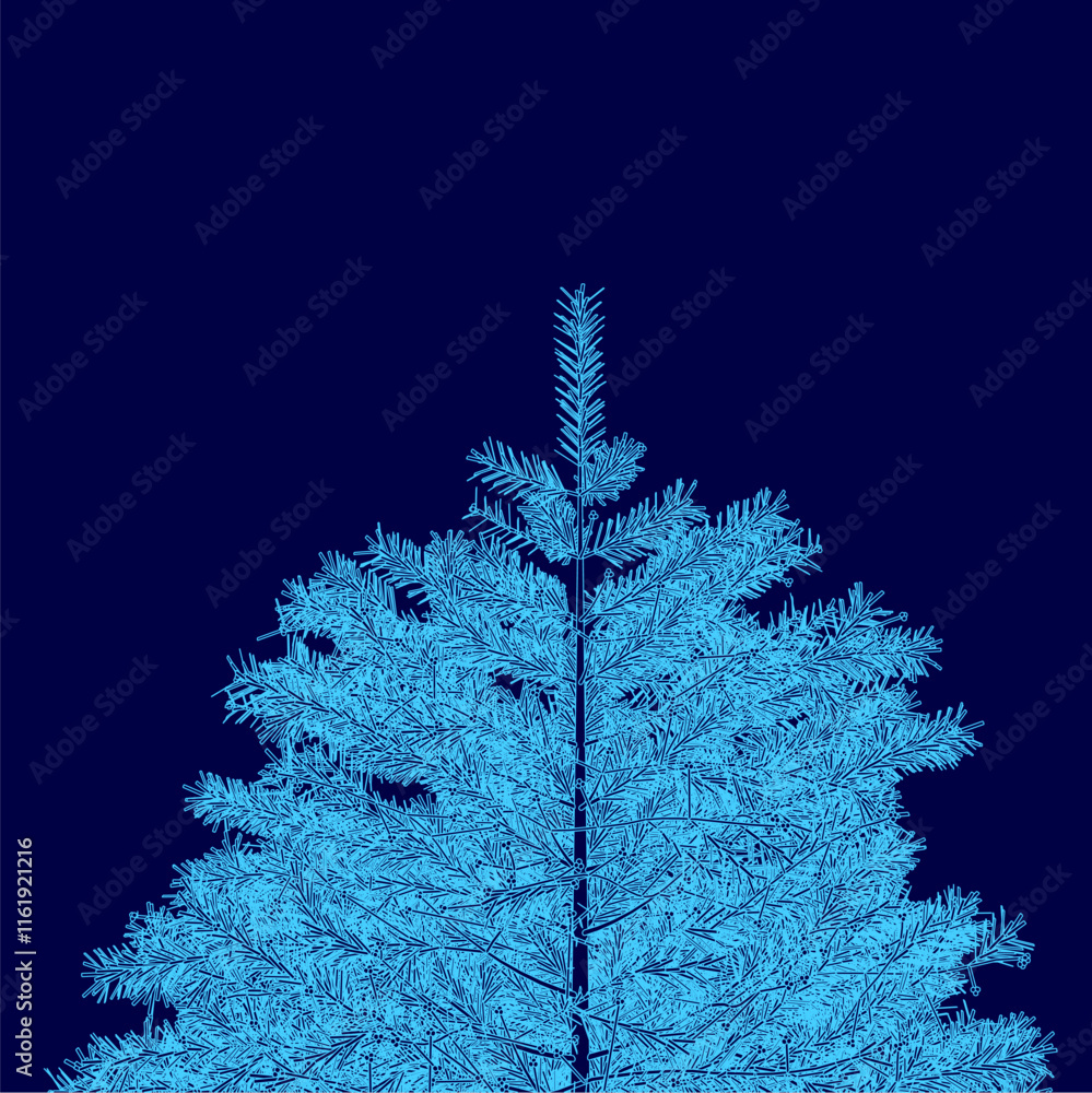Poster blue tree with a blue trunk and blue leaves. the tree is the only thing visible in the image