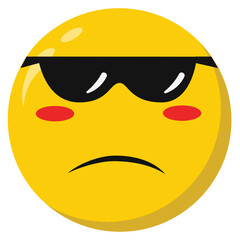 Face with Sunglasses emoji illustration