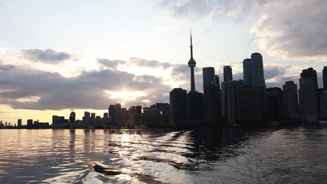 Toronto, Canada- Skyline from Downtown to Ward's Island