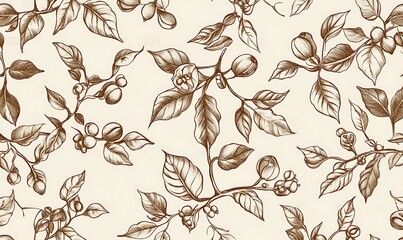 seamless background with leaves