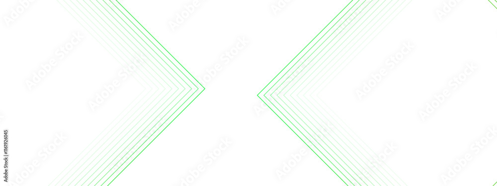 Poster Minimalist Abstract Green Gradient Lines with Chevron Design on White Background. Modern Geometric Illustration for Digital Art and Creative Projects. Blue gradient geometric lines pattern