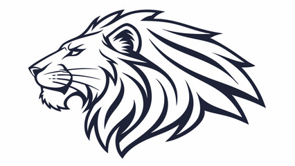 Obraz premium A bold and majestic lion head design in vector format, showcasing intricate details of the mane, sharp features, and regal expression. The design exudes power, strength, and elegance, making it ideal