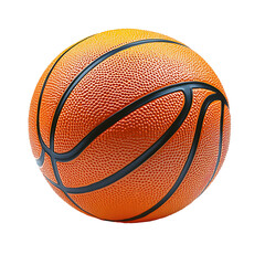 Close-up view of an orange basketball Transparent Background.