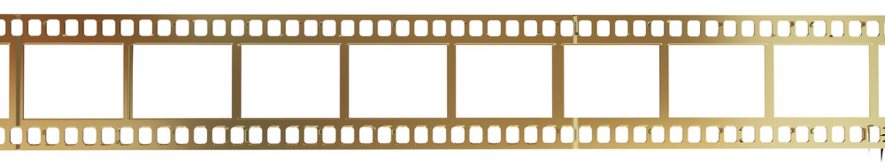 film cinema golden gold isolated for background - 3d rendering