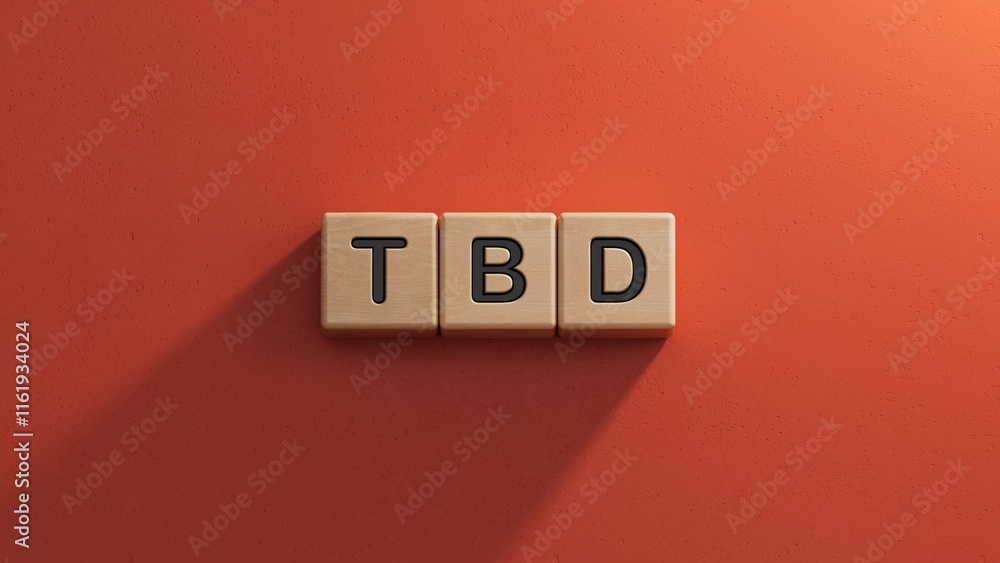 Poster tbd, questions and answers on wooden cubes.close up of wooden elements,business concept.3d rendering