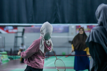 Badminton Game in Action