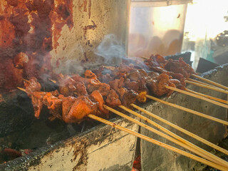 Satay Skewers on the Grill