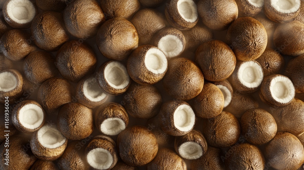 Poster a bunch of nuts with some of them open