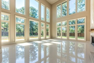 Fototapeta premium photo of stylish home with large and clean background leaving ample space for copy