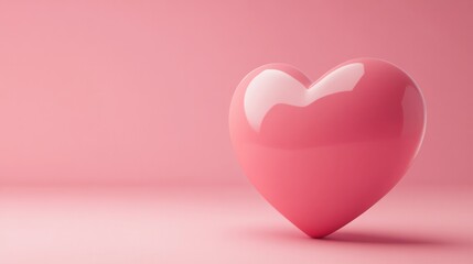 A pink heart is on a pink background