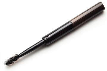 sleek brow pencil with dual-end design featuring spoolie brush and fine-tip pencil isolated on white