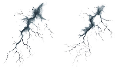 Fototapeta premium Cloud and Lightning Transparent Background