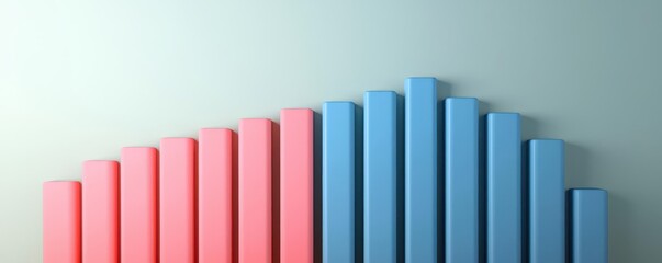 Obraz premium energy stock concept. A rising bar chart made of solar panels, indicating the upward trend in solar energy investments