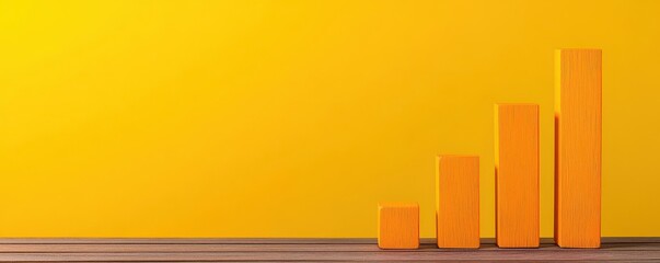 Obraz premium energy stock concept. A rising bar chart made of solar panels, indicating the upward trend in solar energy investments