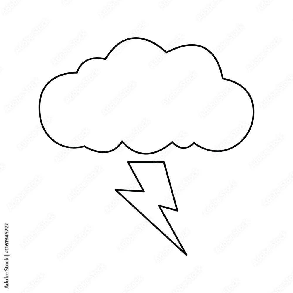 Poster cloud and sun weather continuous one line drawing of abstract and minimalist outline vector art desi
