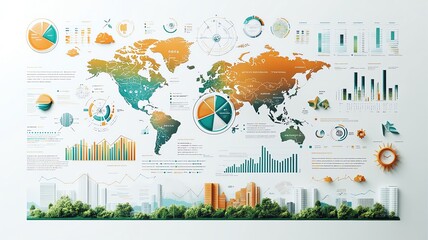 Colorful global data visualization chart.